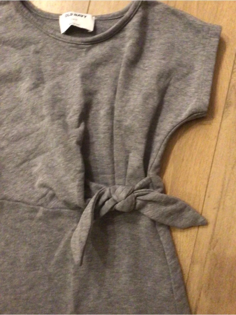 BUNDLE $3/$15  Old Navy Grey Tie-Waist A-Line Knit Dress small 6-7